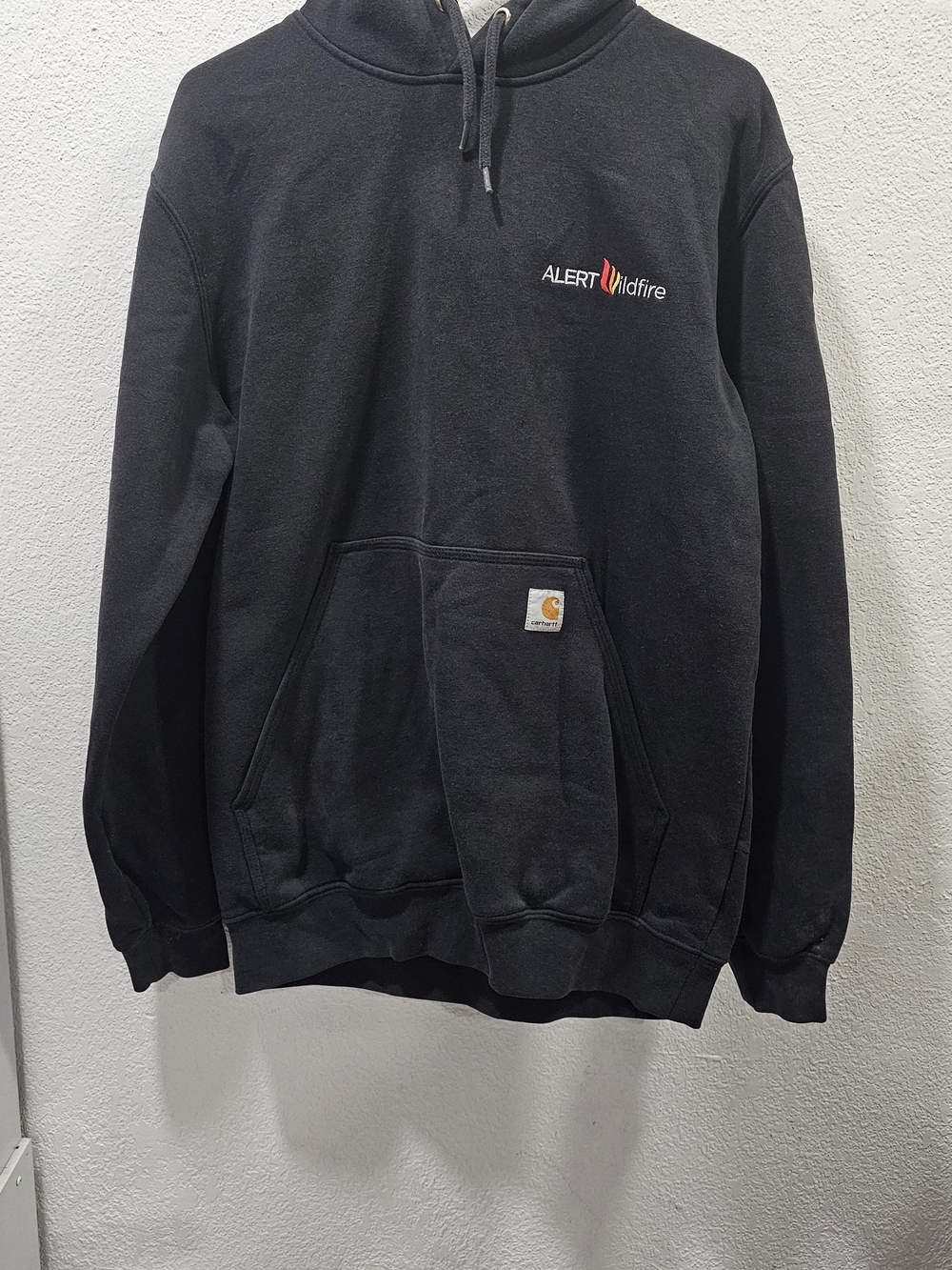 Carhartt Black Zip-Up Hoodie with ALERT Wildfire Logo Size M